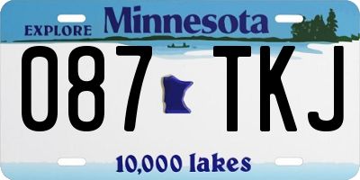 MN license plate 087TKJ