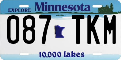 MN license plate 087TKM