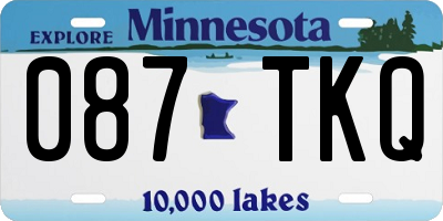 MN license plate 087TKQ