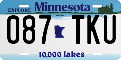 MN license plate 087TKU