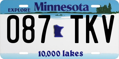 MN license plate 087TKV