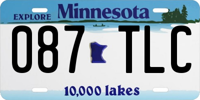 MN license plate 087TLC