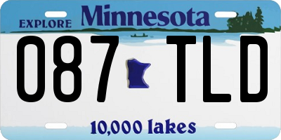 MN license plate 087TLD
