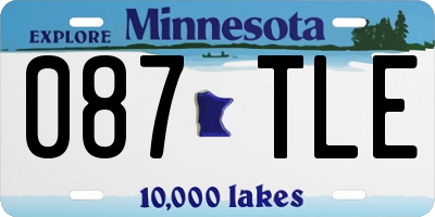 MN license plate 087TLE