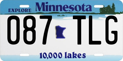 MN license plate 087TLG