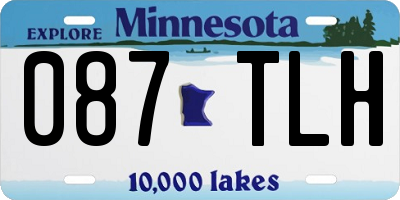 MN license plate 087TLH