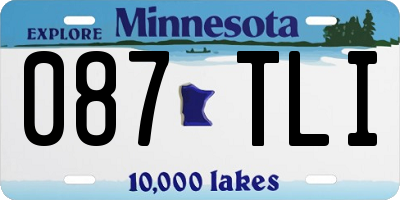 MN license plate 087TLI