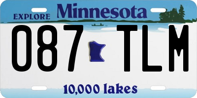 MN license plate 087TLM