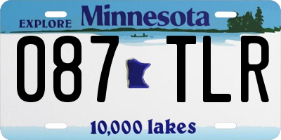 MN license plate 087TLR