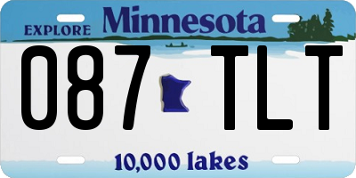 MN license plate 087TLT