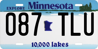 MN license plate 087TLU