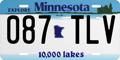 MN license plate 087TLV