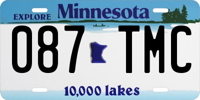 MN license plate 087TMC