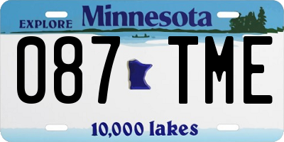 MN license plate 087TME