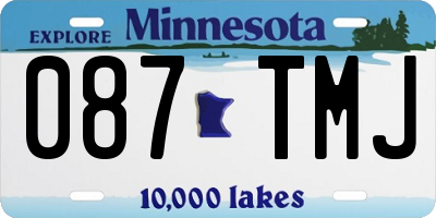 MN license plate 087TMJ
