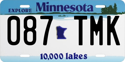MN license plate 087TMK