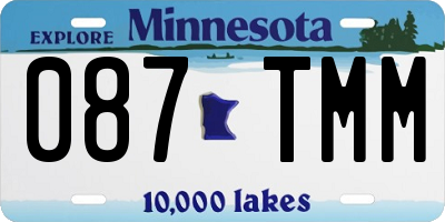MN license plate 087TMM
