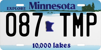 MN license plate 087TMP