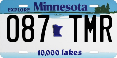 MN license plate 087TMR