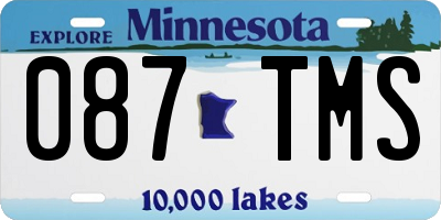MN license plate 087TMS