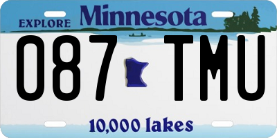 MN license plate 087TMU