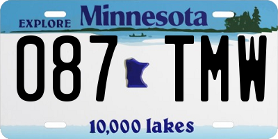 MN license plate 087TMW