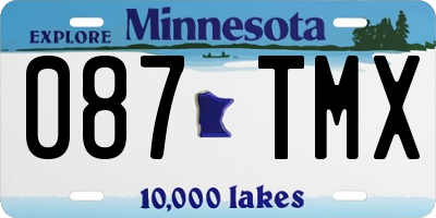 MN license plate 087TMX