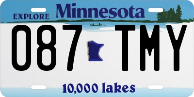 MN license plate 087TMY