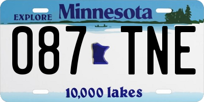 MN license plate 087TNE