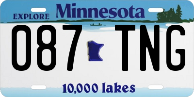 MN license plate 087TNG