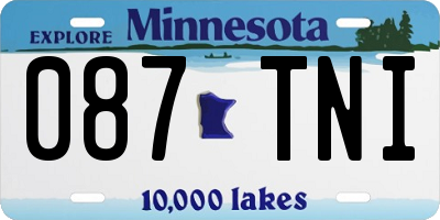 MN license plate 087TNI