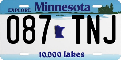 MN license plate 087TNJ