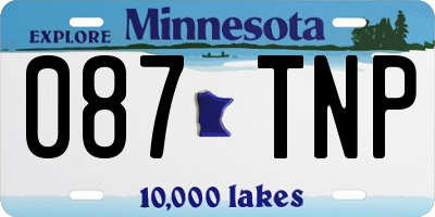 MN license plate 087TNP