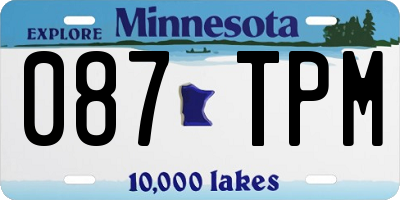 MN license plate 087TPM