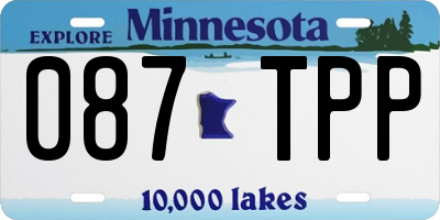 MN license plate 087TPP