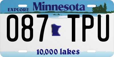 MN license plate 087TPU