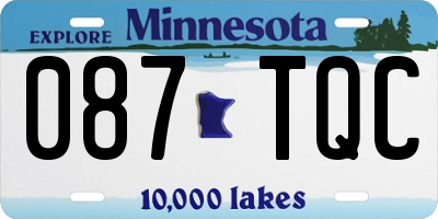 MN license plate 087TQC