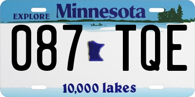 MN license plate 087TQE
