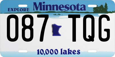 MN license plate 087TQG
