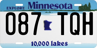 MN license plate 087TQH