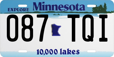 MN license plate 087TQI