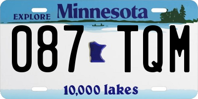 MN license plate 087TQM