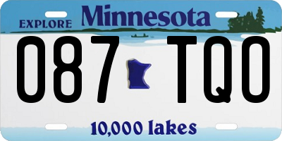 MN license plate 087TQO