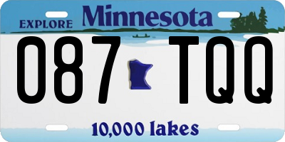 MN license plate 087TQQ