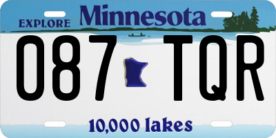 MN license plate 087TQR