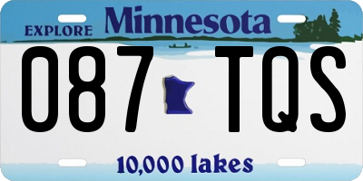 MN license plate 087TQS