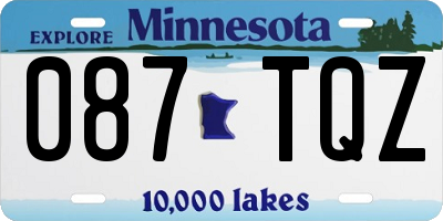 MN license plate 087TQZ