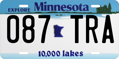 MN license plate 087TRA