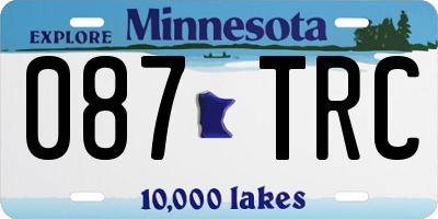 MN license plate 087TRC