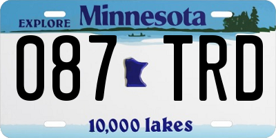 MN license plate 087TRD